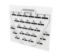 Supporto per extension in acrilico per extension per parrucche, piastra per innesti per parrucche, espositore per sezioni per parrucche, piastra in acrilico con clip, per donne