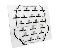 Supporto per extension in acrilico per extension per parrucche, piastra per innesti per parrucche, espositore per sezioni per parrucche, piastra in acrilico con clip, per donne