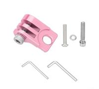 Supporto per faro in alluminio leggero per bici Brompton, si monta saldamente tra il manubrio e lo stelo, preserva la piena funzione pieghevole (rosa)