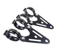 Supporto per faro in ferro da 32-60 mm, per robusto supporto per fari retrò in ferro (nero 52 60 mm)