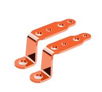 Supporto per faro per moto modificato, specchietto retrovisore per auto, lampada, faretto, estensione, accessori per auto supporto adattatore(2PCS Orange)