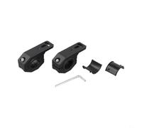 Supporto per faro per moto, morsetto per tubo a LED in alluminio, supporto per spot LED, foro da 10 mm, nero, per barre luminose in alluminio, morsetto robusto per moto fuoristrada, kit di montaggio