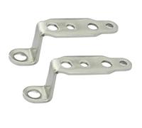 Supporto per faro per moto, specchietto retrovisore, lampada, faretto, morsetto di estensione, accessori per moto e scooter supporto adattatore(Silver-2pcs)