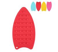 Supporto per Ferro da Stiro, Stuoia Stuoia del Silicone, Cuscinetto di Resto del Ferro del Silicone Multiuso per la Tavola da Stiro, Protezione Calda di Sicurezza Rilievo di Stiraturaantiscivolo(Red)