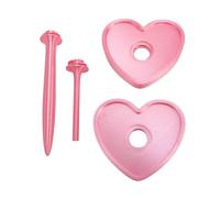 Supporto per filato a forma di cuore Filatore per filato che previene i grovigli Design rosa lucido per lavorare a maglia Uncinetto Cappelli Cardigan Coperte Materiale ABS