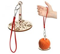 Supporto per filo da polso in legno, Portafilato Porta Gomitolo, Rotazione di 360° Polso Portatile, Portafilo in Legno, Prevenire la Confusione dei Fili, per Gli Amanti Dell'artigianato