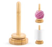 Supporto per filo portatile in legno, avvolgitore per lana, supporto per gomitoli di lana, supporto per gomitoli di lana, supporto per palline di filo fatto a mano, per lavori a maglia, contenitore