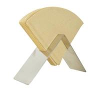 Supporto per filtro da caffè in acciaio inossidabile con griglia a forma di V, design antipolvere e a prova di umidità, per filtri di carta conici a fondo piatto e quadrato, può contenere fino a 100