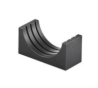 Supporto per filtro del caffè in alluminio per disco espresso per 51 54 58 mm, migliora la funzione della testina supportando il filtro del caffè (nero 3 guide)