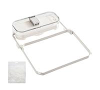 Supporto per filtro di scarico per lavello da cucina, riutilizzabile, per lavello da cucina, scolapiatti angolare con 50 schermi filtranti, griglia per filtro per lavello da cucina per drenaggio