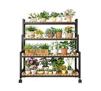 Supporto per fiori a scaletta multistrato a 4 ripiani in legno per interni ed esterni, supporto per piante a più livelli