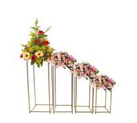 Supporto per fiori, centrotavola, matrimonio, supporto per fiori, matrimonio, 4 pezzi, supporto per fiori, colonna, vaso in metallo, adatto per matrimoni, compleanni, feste di compleanno