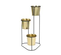 Supporto per fiori da terra con 3 vasi, 46,5 cm