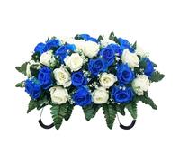 Supporto per fiori di lapide in seta, memoria rosa setoso per funerarie, Sella del cimitero | Per commemorare tutto l'anno all'aperto per la festa del papà e la festa della mamma