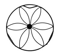 Supporto per Fiori in Ferro, Stile Antico, per Piante da interno | Base Traforata Ventilata, Design Floreale Cavo, per Ingresso e Scrivania, Metallo Robusto