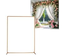 Supporto per fondale ad arco nuziale, cornice in metallo da giardino per cerimonie, feste, compleanni, addio al nubilato e anniversario, uso interno ed esterno
