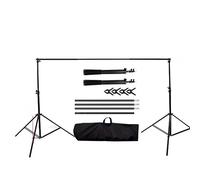 Supporto per fondale Leapiture Supporto per fondale in tubo di ferro Supporto per sfondi fotografici Retrattile regolabile per video in studio fotografico (2x3 m/2,19x3,28 iarde senza sfondo)