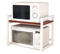 Supporto per forno a microonde a 2 livelli, robusto ripiano da cucina per elettrodomestici e pentole, design moderno salvaspazio con facile montaggio, perfetto per piccole cucine e organizzazione