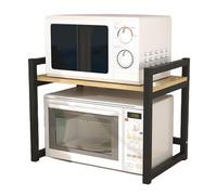Supporto per forno a microonde a 2 livelli, robusto ripiano da cucina per elettrodomestici e pentole, design salvaspazio, facile da montare, stile moderno per organizzare la cucina e soluzioni di