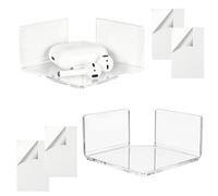 Supporto per fotocamera ad angolo, set di 2 supporti da parete in acrilico | fissaggio telecamera interna - per bagno, camera da , soggiorno, cucina, camera dei bambini, sicurezza casa, porta
