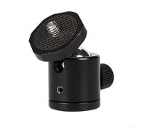 Supporto per fotocamera DSLR e microfono treppiede adattatore testa a sfera con vite da 1/4" per regolare la direzione su treppiedi e monopiedi (nero)