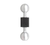 Supporto per fotocamera per telefono, asta di prolunga in alluminio da 70 mm, doppia testa a sfera da 17 mm, compatibilità universale, supporto per fotocamera a doppia sfera