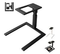 Supporto per fotocamera per telefono, regolabile, con supporto per telefono, vivavoce per registrare filmati e video, supporto da tavolo per cucinare, disegnare e scattare foto (nero, 23 cm)