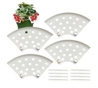 Supporto per fragole, supporto per piantare fragole, 4 pezzi, supporto per la crescita della gabbia di crescita, supporto per prato, rose, fiori da esterno in vaso, fioriera da giardino