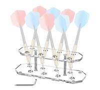 Supporto per freccette, espositore angolato in acrilico, 8 capacità, per set di freccette, organizer per freccette in acrilico, per famiglia, amici, casa, bar, sala giochi, ufficio, scrivania