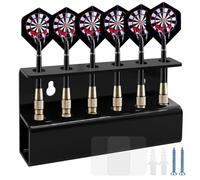 Supporto per freccette, montaggio a parete, 6 scatti per freccette, autoadesivi o fissaggio a vite, accessorio ideale per la casa di gioco, Room Bar, durevole