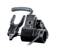 Supporto per freccia in lega di alluminio per mano destra, regolabile, telaio in gomma morbida, riduce il rumore delle vibrazioni, per arco composto, nero, blu (nero)