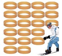 Supporto per freno da sci, 20 x Gubber Elastic Ski Wraps, cinghie per legare lo snowboard, kit di tuning per sport all'aria aperta, miglioramento della sicurezza e del divertimento