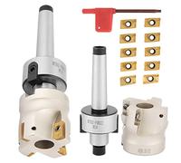 Supporto per fresa a 90 ° EVTSCAN con fresa frontale indicizzabile da 3 ", kit di 10 inserti in metallo duro, per fresatura, foratura, scanalatura e profilatura, per la lavorazione dei metalli CNC