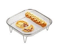 Supporto per friggitrice ad aria in acciaio - 13,5x6,7 cm 102 g | Rack disidratatore impilabile per uso alimentare | accessorio per la cottura carne verdure forno a microonde cucina a vapore rist
