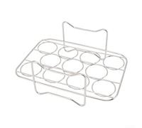 Supporto per friggitrice ad aria multistrato in acciaio inox con supporto per uova per cucinare in modo sano, accessori da cucina argento