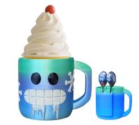 Supporto Per G-elato, Ciotola Per G-elato Con Faccia Sorridente E Manico Antigelo, Stampa 3D Per La Conservazione Di Dessert Riutilizzabili Con Due Cucchiai, Per Le Giornate Calde All'aperto, Picnic