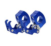 Supporto per gancio per casco compatibile con clip in alluminio per bici e biciclette, gancio per bagagli e moto, fissaggio sul manubrio, 22 mm (2 pezzi blu)