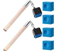 Supporto per gessetti da biliardo, confezione da 2 pezzi, strumento per la preparazione della stecca da 5,1 cm, con custodia, assicura un attrito ottimale per colpi accurati, accessorio essenziale per