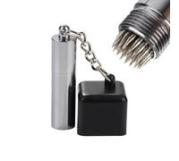 Supporto per gessetti per stecca da biliardo, protezione portatile 2 in 1, strumento per modellare la punta della stecca da biliardo, per gli appassionati di biliardo, sala giochi, allenamento, eventi