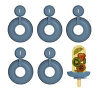 Supporto per ghiaccioli per bambini, antigoccia, con 5 pezzi in silicone, riutilizzabili, in silicone, raccogli per dessert fusi, per bambini e ragazze