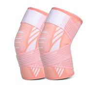 Supporto per Ginocchio da Uomo e Donna Ginocchiera Elastica Sportiva Tutore Ginocchio Fasce Ginocchio per Artrite, Dolore alle Articolazioni, Lesioni dei Legamenti Menisco e Rotula (rosa, XL)
