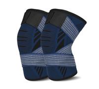 Supporto per Ginocchio da Uomo e Donna Ginocchiera Elastica Sportiva Tutore Ginocchio Fasce Ginocchio per Artrite, Dolore alle Articolazioni, Lesioni dei Legamenti Menisco e Rotula (XL, blu marino)