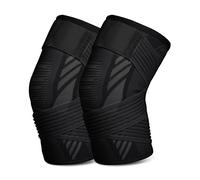 Supporto per Ginocchio da Uomo e Donna Ginocchiera Elastica Sportiva Tutore Ginocchio Fasce Ginocchio per Artrite, Dolore alle Articolazioni, Lesioni dei Legamenti Menisco e Rotula (nero, XL)