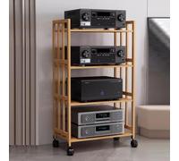 supporto per giradischi, Supporto multimediale a 2/3/4/5 livelli/Rack audio stereo, staffa di montaggio for altoparlanti moderna e resistente, supporto for rack audio torre/armadietto con ripiani rego