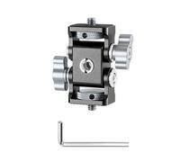 Supporto per giunto cardanico a due teste per monitor con luci a LED e supporti per telefono, rotazione a 360 gradi, per streaming live e fotografia Gimbal a lumaca