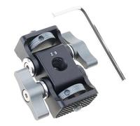 Supporto per giunto cardanico per fotocamera a due teste per monitor con luci a LED e supporti per telefono, rotazione a 360 gradi per streaming live e fotografia Base di connessione a treppiede