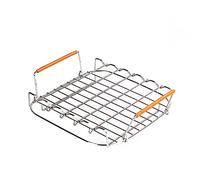 Supporto per griglia ad aria per forno, in acciaio inox, antiaderente, a rete, adatto per patatine fritte, pancetta, pollo