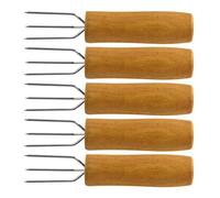 Supporto per griglia per cereali, supporto per barbecue per granturco, forchetta per spiedini di mais da cucina con manico in legno | gadget per barbecue, forchetta a pannocchia di mais