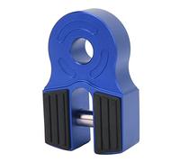 Supporto per grillo per verricello 30000 libbre, supporto universale con anello a D per camioncino ATV UTV SUV, gancio di traino piatto per carichi pesanti con protezione in gomma (Blu)