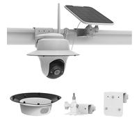 Supporto per grondaia e copertura antipioggia per fotocamera Reolink Argus PT con staffa di montaggio per pannello solare Reolink (2 supporti e 1 copertura parasole)